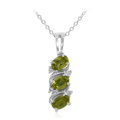 Burmese Peridot Silver Necklace