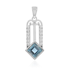 London Blue Topaz Silver Pendant (VIENNA 1903)