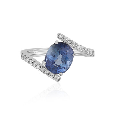 18K Ceylon Blue Sapphire Gold Ring
