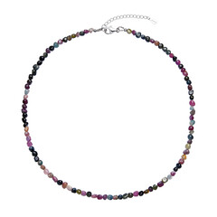 Fancy Tourmaline Silver Necklace