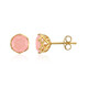 Pink Pastel Quartz Silver Earrings