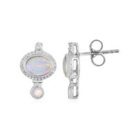 Welo Opal Silver Earrings
