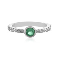 Russian Emerald Silver Ring