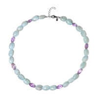 Aquamarine Silver Necklace