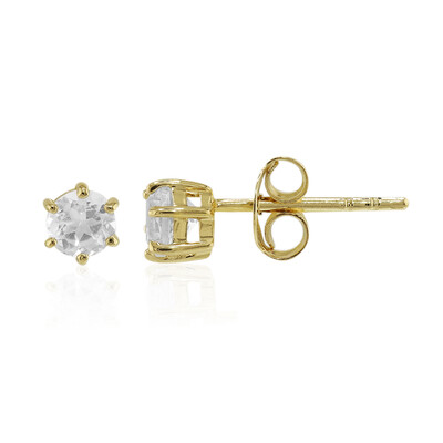 White Topaz Silver Earrings