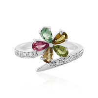 Fancy Tourmaline Silver Ring