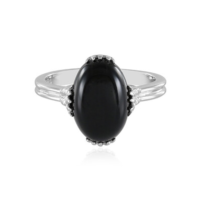 Black Onyx Silver Ring