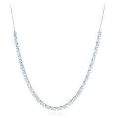 Sky Blue Topaz Silver Necklace