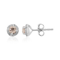 Morganite Silver Earrings