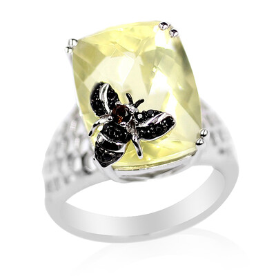 Lemon Citrine Silver Ring