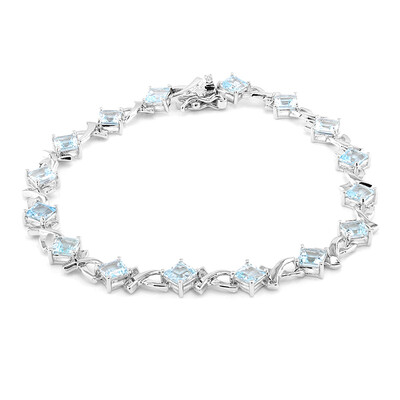 Sky Blue Topaz Silver Bracelet