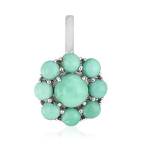 Green New Lander Turquoise Silver Pendant