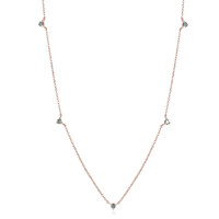 9K I2 Sky Blue Diamond Gold Necklace