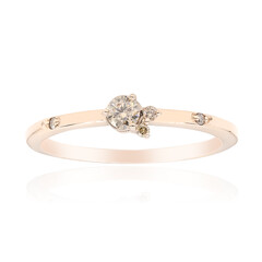 9K SI1 Argyle Rose De France Diamond Gold Ring