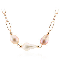 White Freshwater Pearl Silver Necklace (TPC)