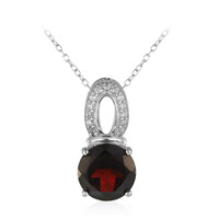 Indian Garnet Silver Necklace