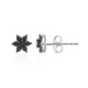 Black Spinel Silver Earrings