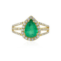 18K Ethiopian Emerald Gold Ring (AMAYANI)