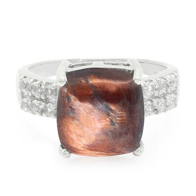 Red Tiger´s Eye Silver Ring