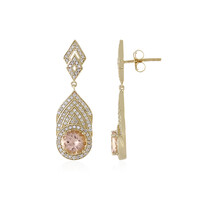 14K AAA Madagascan Morganite Gold Earrings (de Melo)