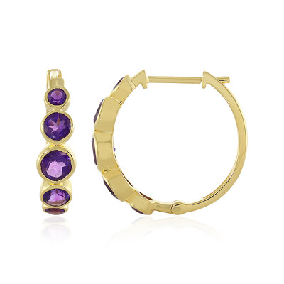 Zambian Amethyst Silver Earrings