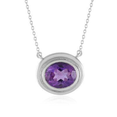 Siberian Amethyst Silver Necklace