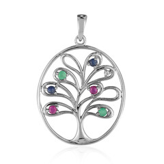 Blue Sapphire Silver Pendant