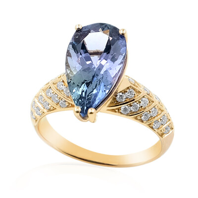 14K Unheated Tanzanite Gold Ring (de Melo)
