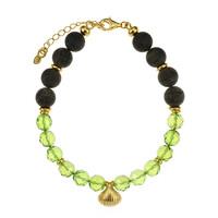 Colombian green Amber Silver Bracelet