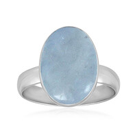 Brazilian Aquamarine Silver Ring (Bali Barong)