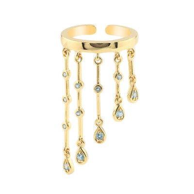 Swiss Blue Topaz Silver Ring (M de Luca)