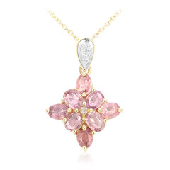 18K Unheated Padparadscha Sapphire Gold Necklace (AMAYANI)