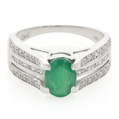 Bahia Emerald Silver Ring