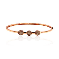 9K SI1 Argyle Rose De France Diamond Gold Bangle