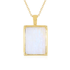 Rainbow Moonstone Silver Necklace