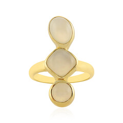 White Moonstone Silver Ring
