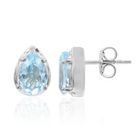 Sky Blue Topaz Silver Earrings