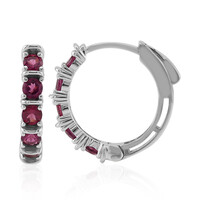 Rhodolite Silver Earrings