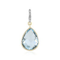 9K Sky Blue Topaz Gold Pendant