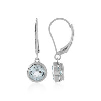 Sky Blue Topaz Silver Earrings