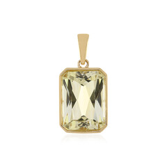 9K Canary Kunzite Gold Pendant