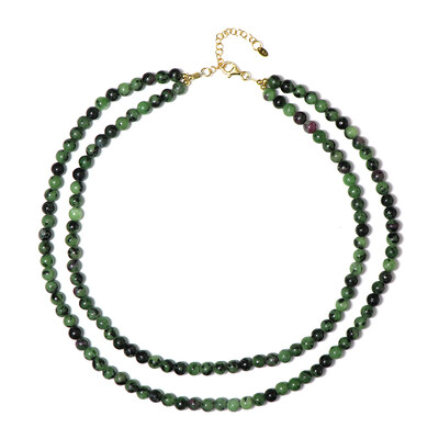 Ruby in Zoisite Silver Necklace