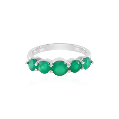 Green Onyx Silver Ring