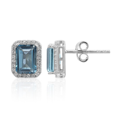 London Blue Topaz Silver Earrings