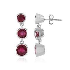 Madagascar Ruby Silver Earrings (de Melo)