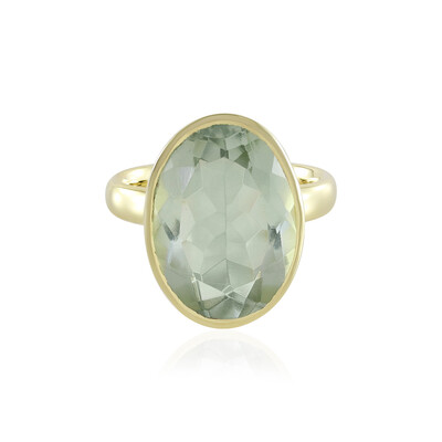 Green Amethyst Silver Ring
