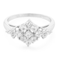 White Topaz Silver Ring