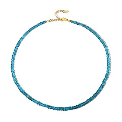 Blue Apatite Silver Necklace