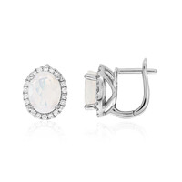 Welo Opal Platinium Earrings