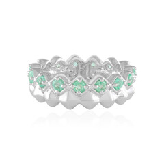 Russian Emerald Silver Ring (de Melo)